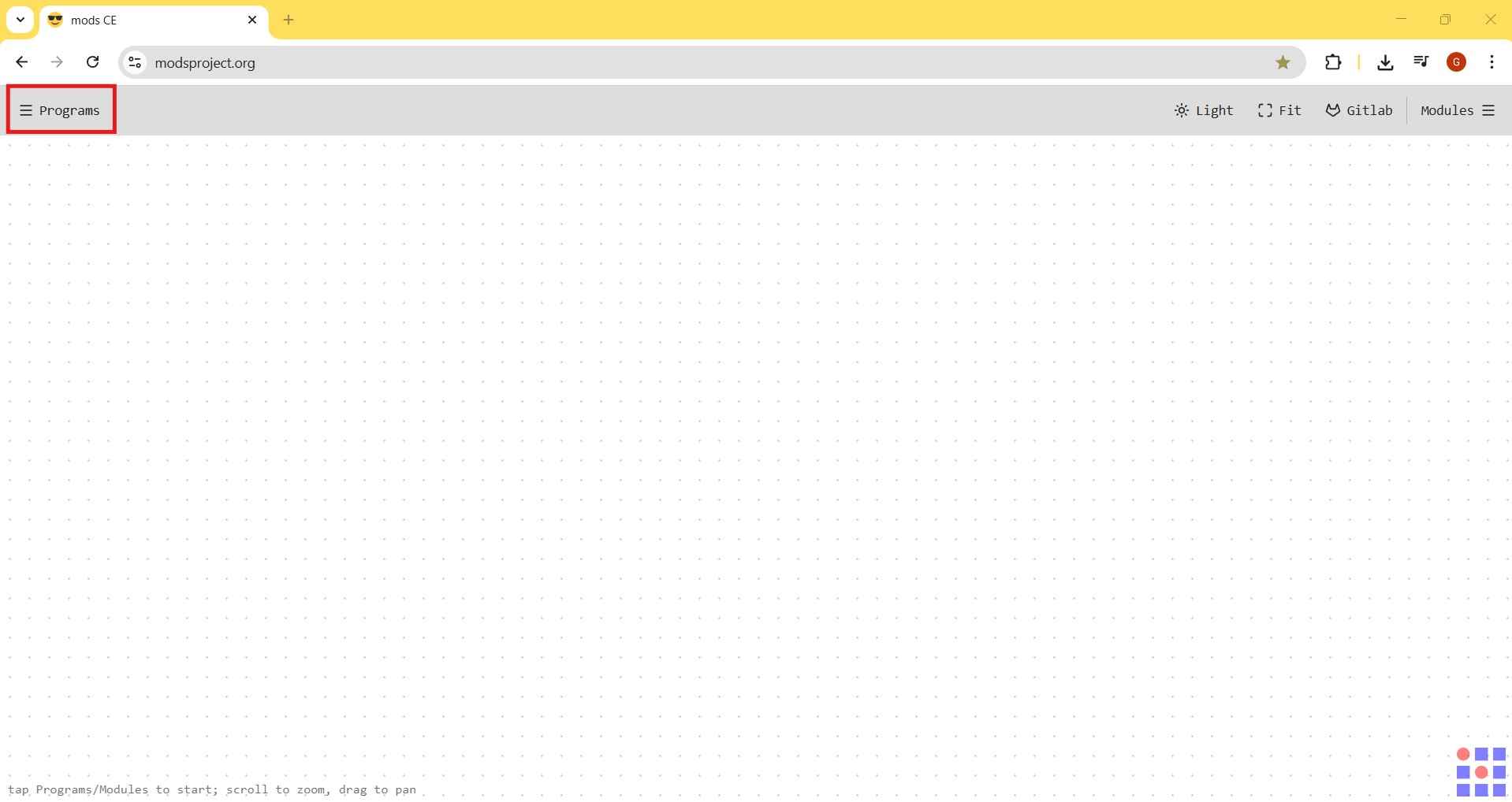mods CE Main Interface