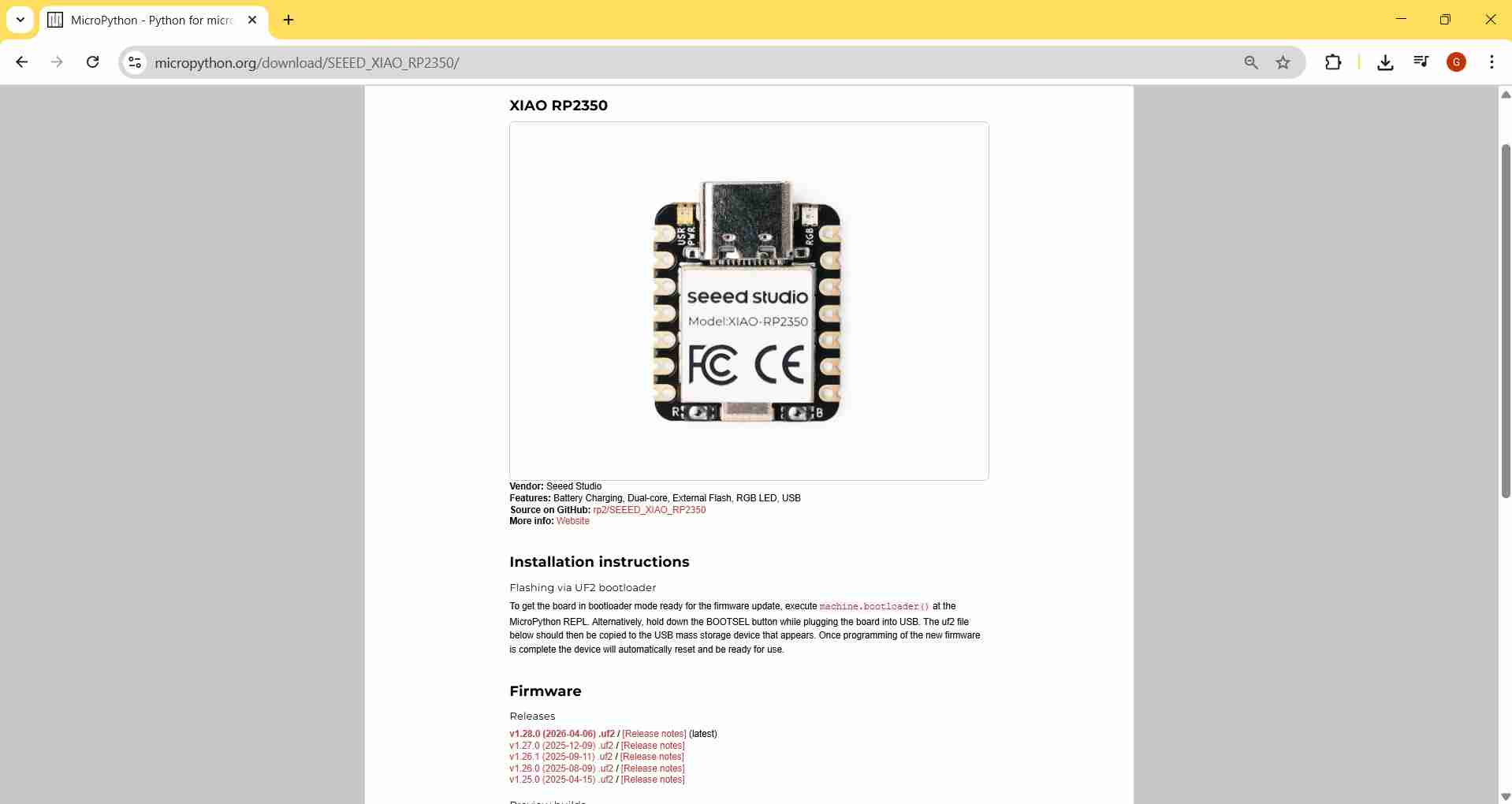Firmware update