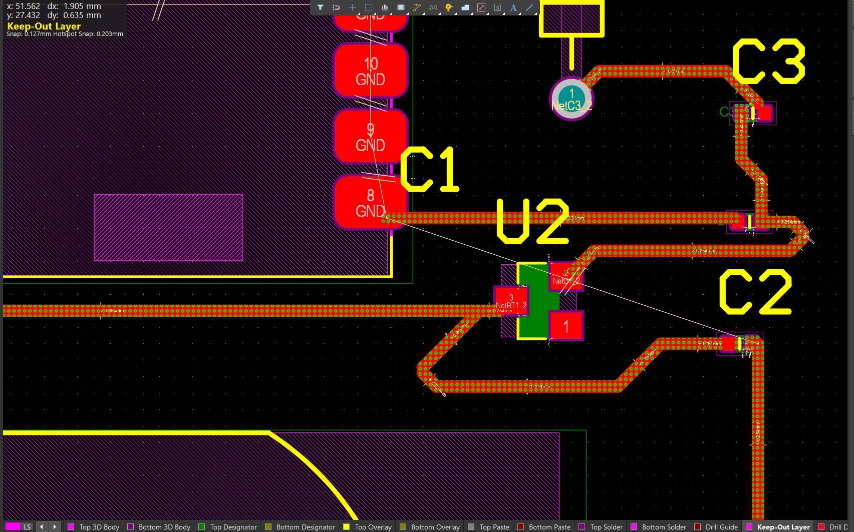 Unrouted net constraint error