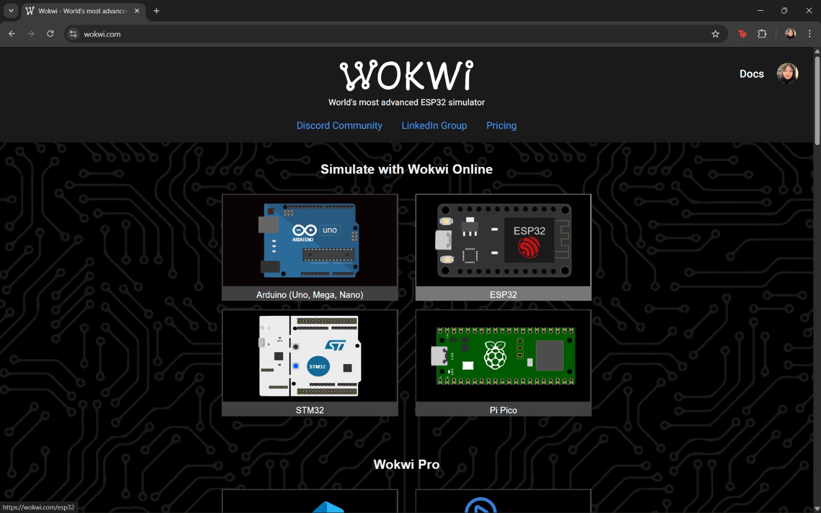 Access Wokwi
