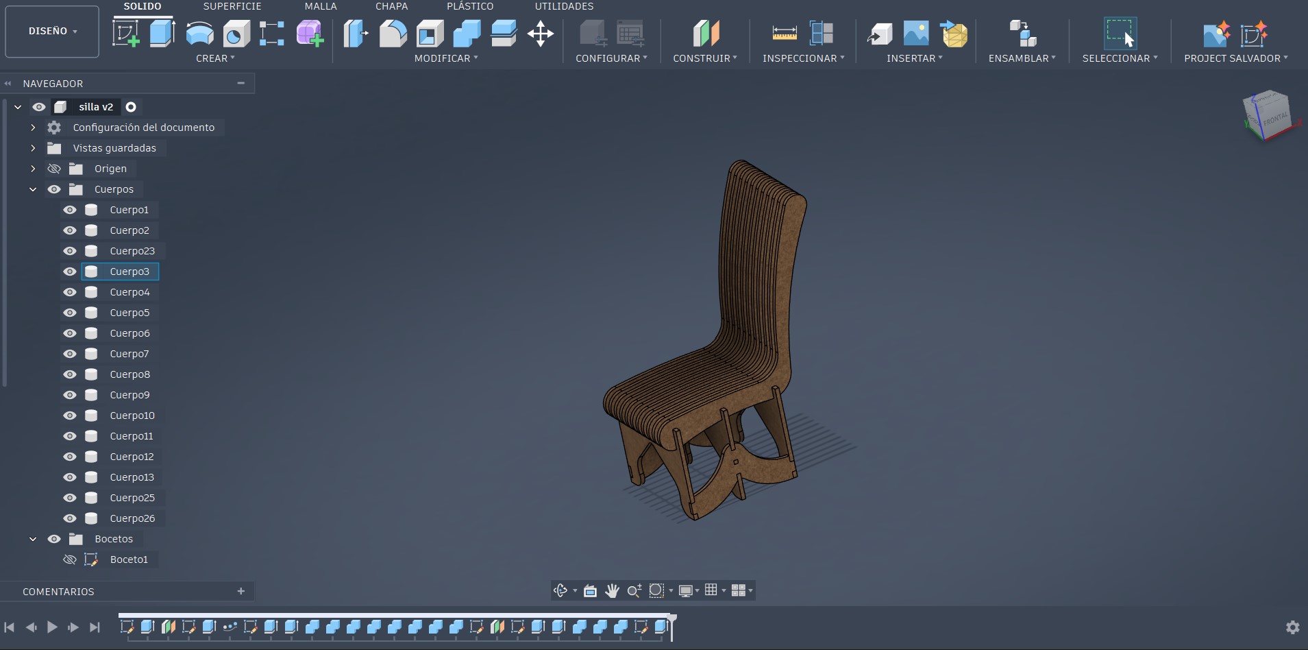 Final chair design