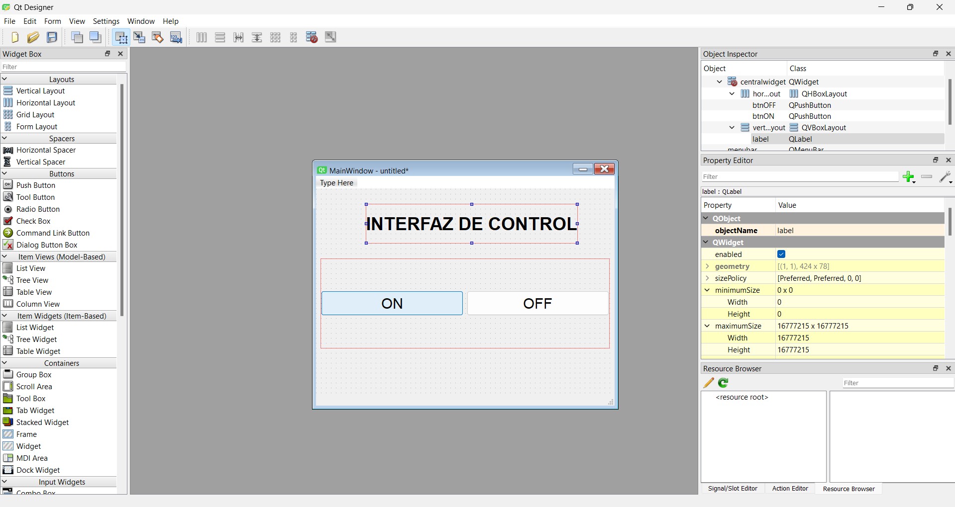 Interface Preview
