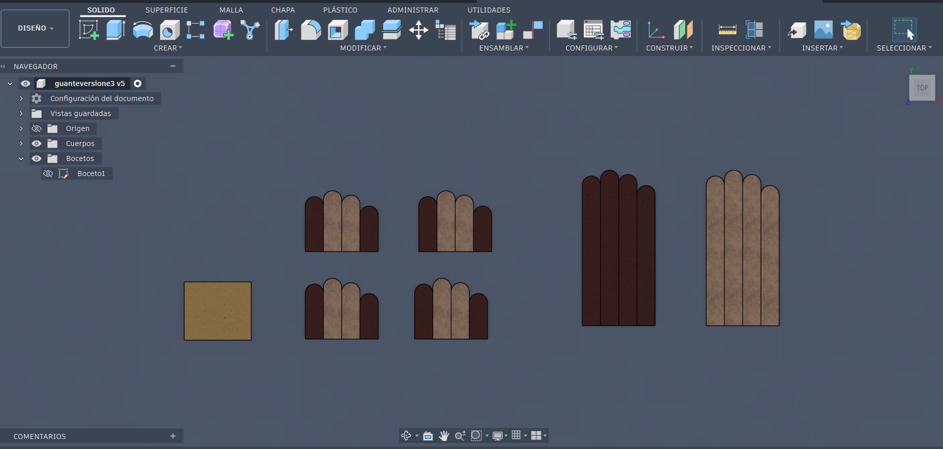 Glove cutting patterns