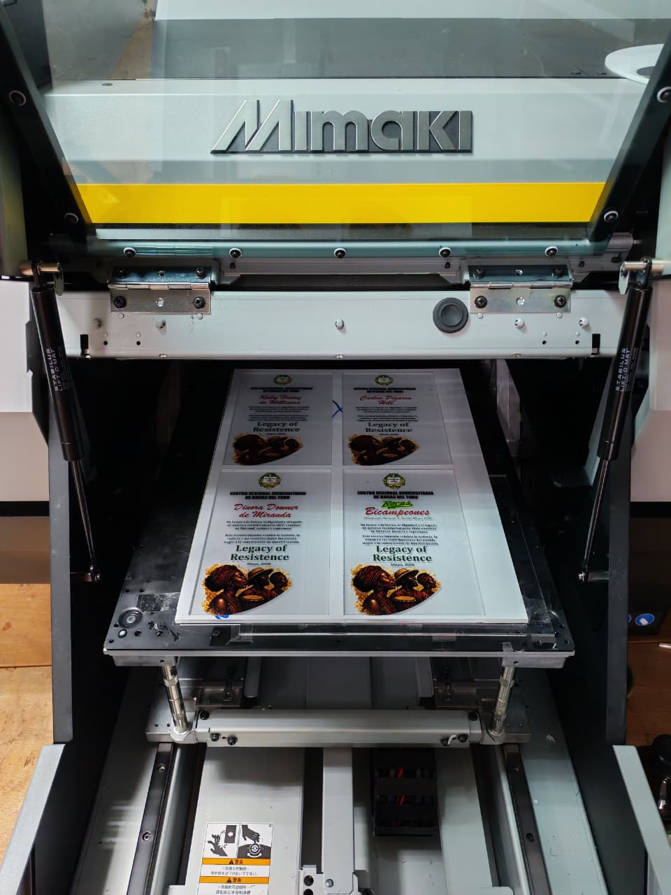 Printed result