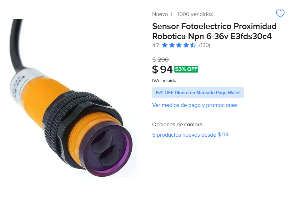 Yellow Diffuse Sensor
