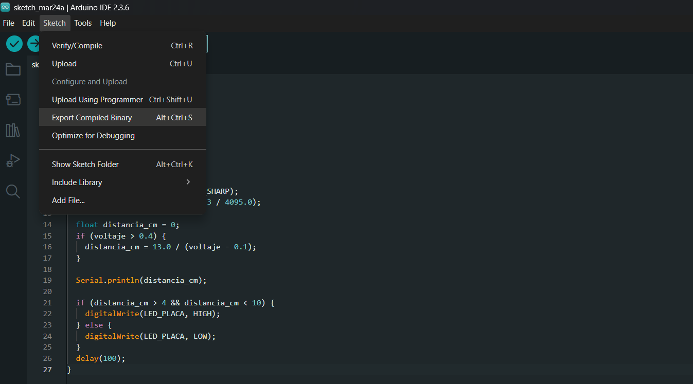 Export Compiled Binary