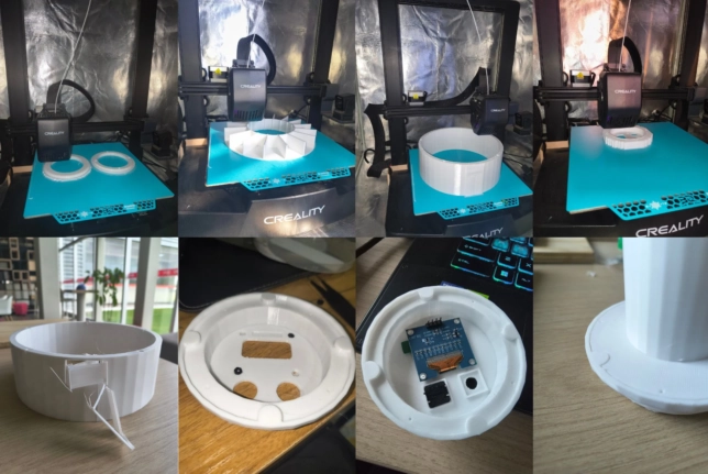 3D printed parts of the smart pill dispenser