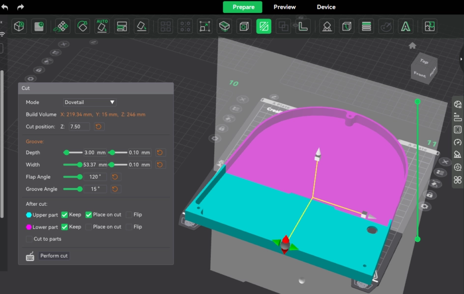 Testing and tolerance adjustments of the final dispenser