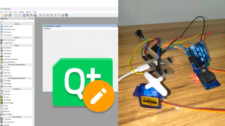 Qt Designer interface for the pill dispenser