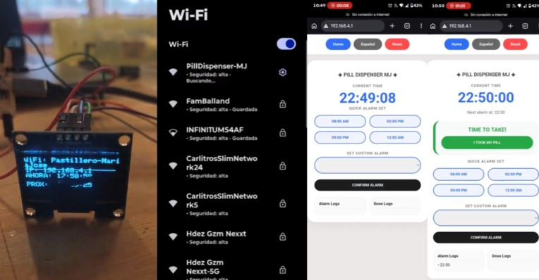 ESP32 access point used for the dispenser web server