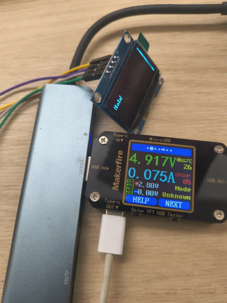 OLED display connection