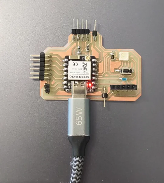 PCB after soldering all components