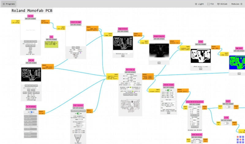 Mods Projects PNG output showing traces and outline