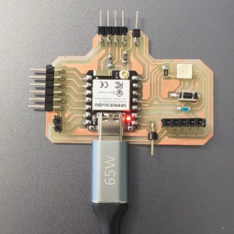 PCB after soldering all components