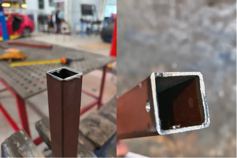 Burr on cut edge