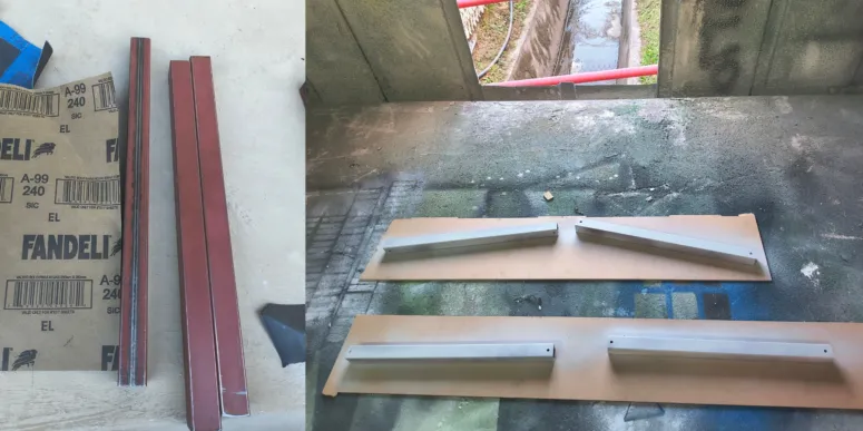 Profiles after sanding