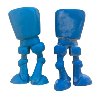 Demolded resin pieces
