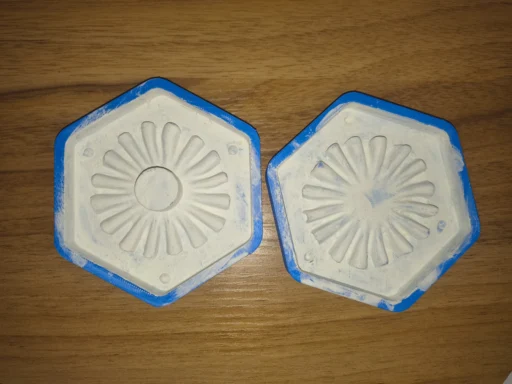 Sanding and filling the PLA mold halves