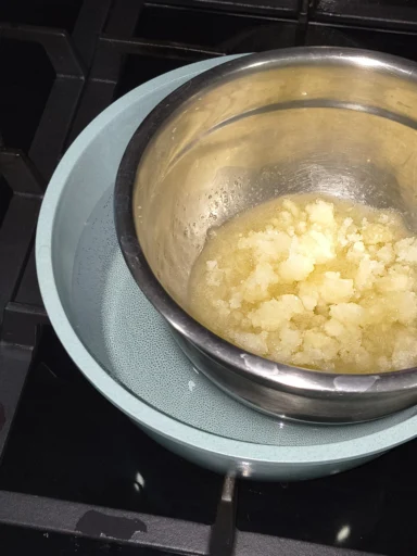Melting gelatin in a double boiler