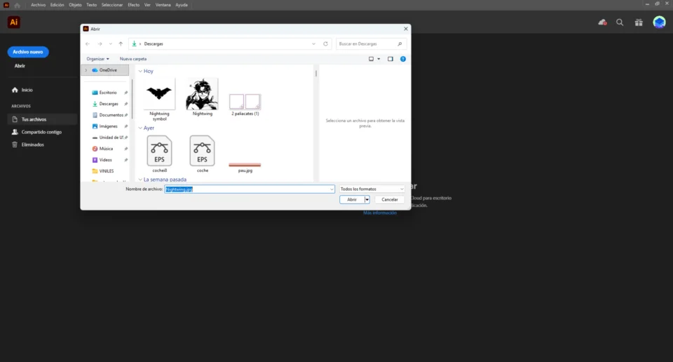 Importing image to Illustrator