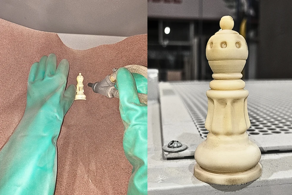 Sandblast finished post-processed specimen model