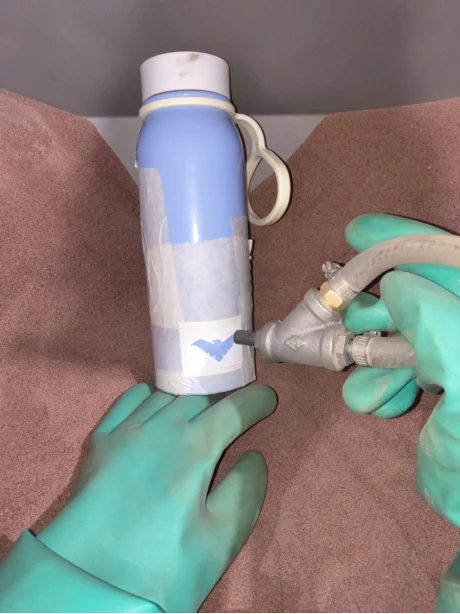 Active sandblasting spray sweep