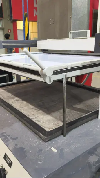 Clamping styrene material layer