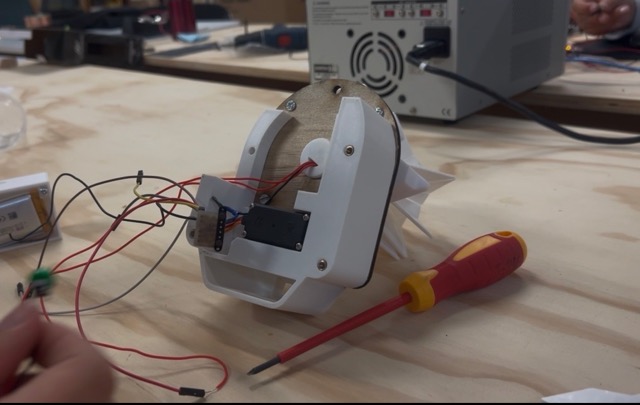 Final 3D printed housing with all components integrated