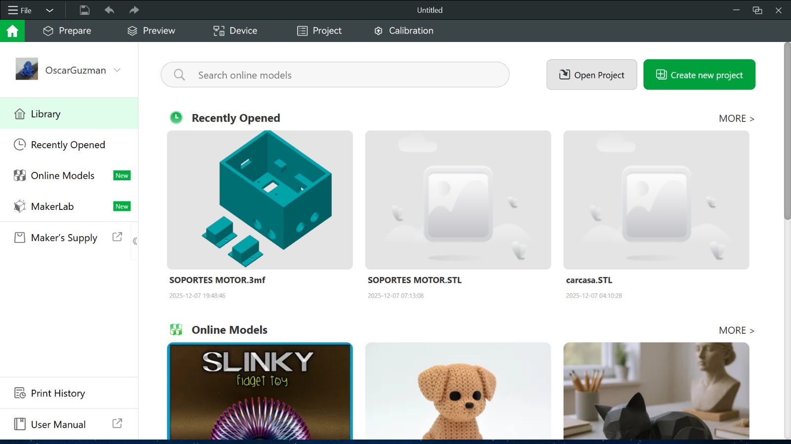 Bambu Studio Interface