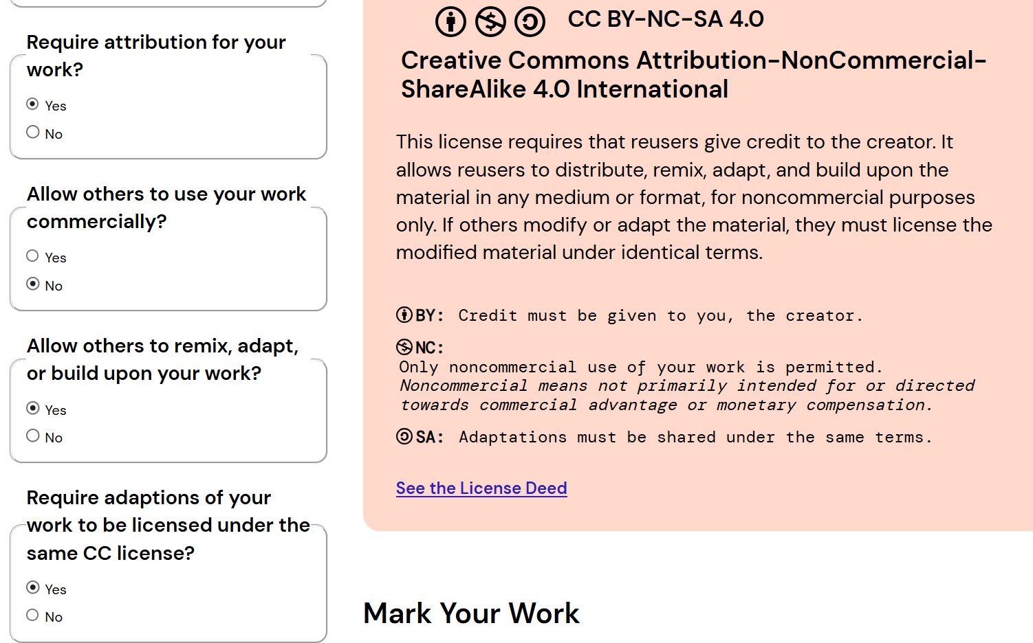 Creative Commons Setup Step 1