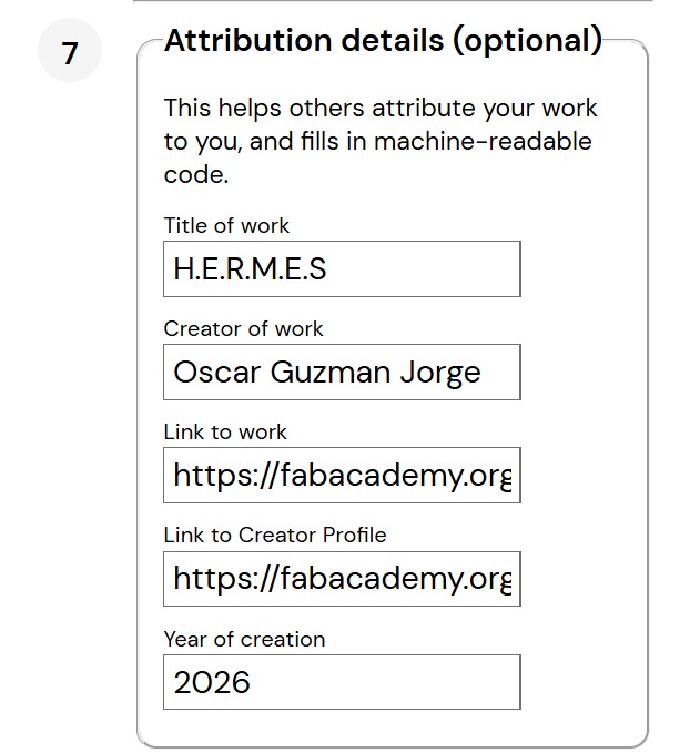 Creative Commons Setup Step 2