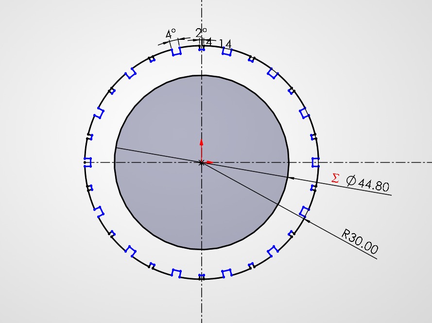 Cutting values settings