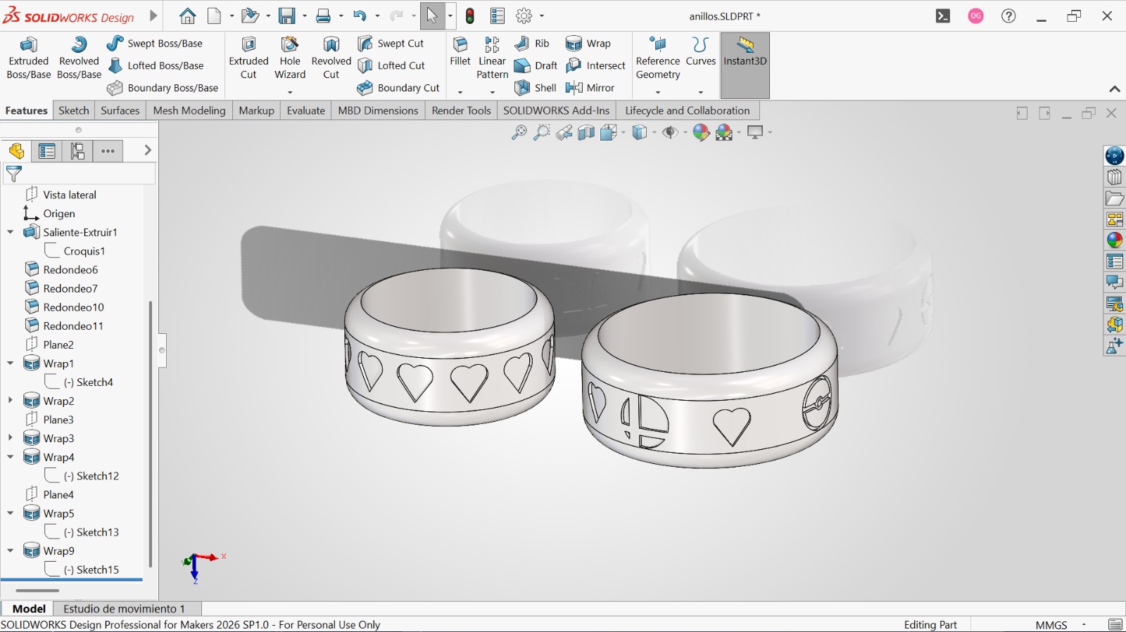 Servo module 3D simulation