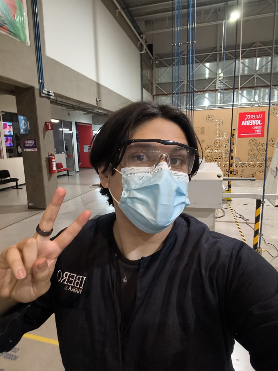 Safety glasses and earmuffs