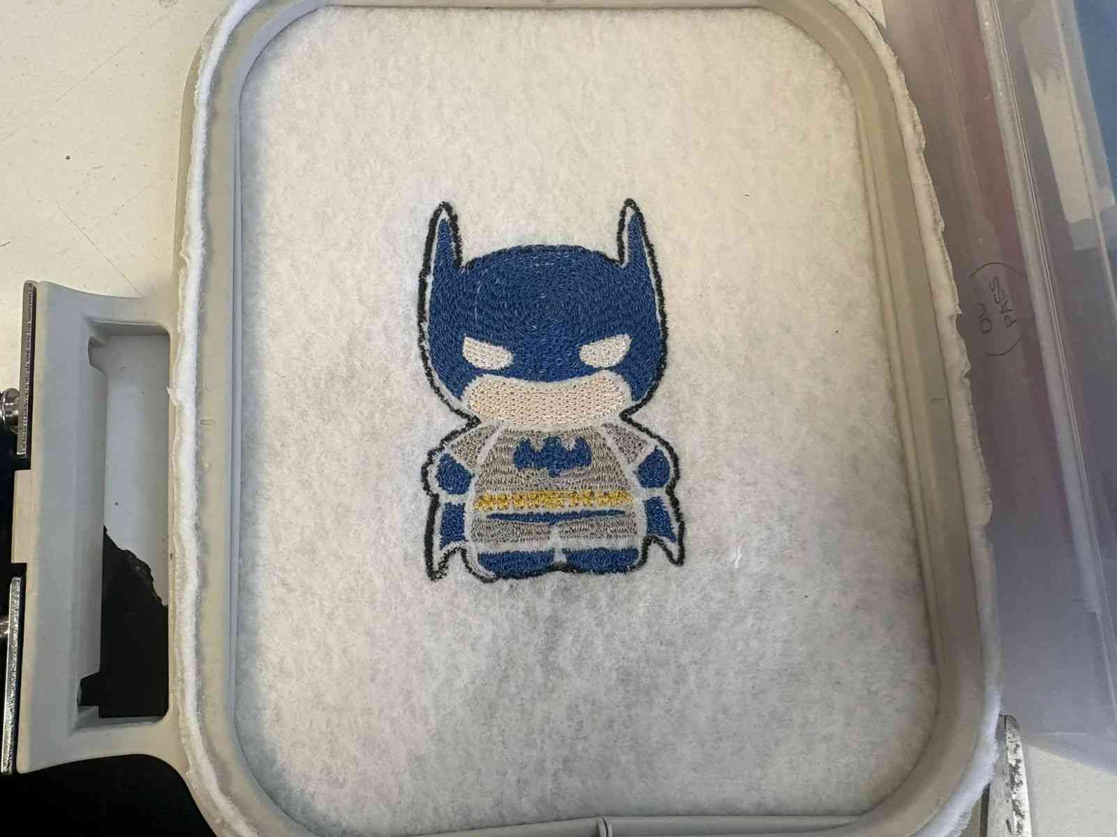 Final embroidery result on fabric
