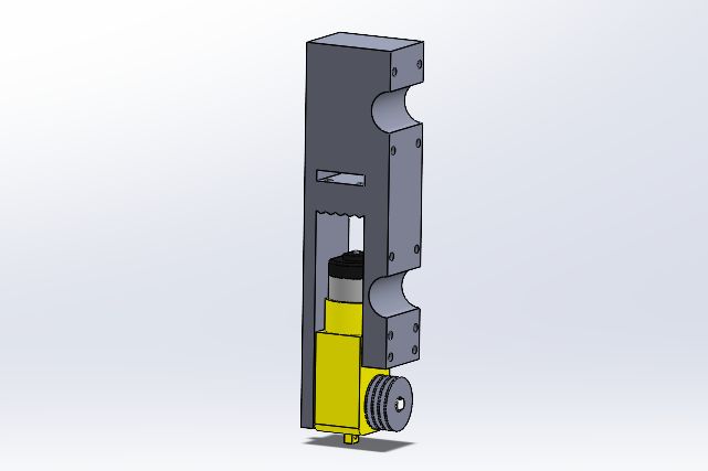 Z-axis motor housing and pulley configuration - View 1