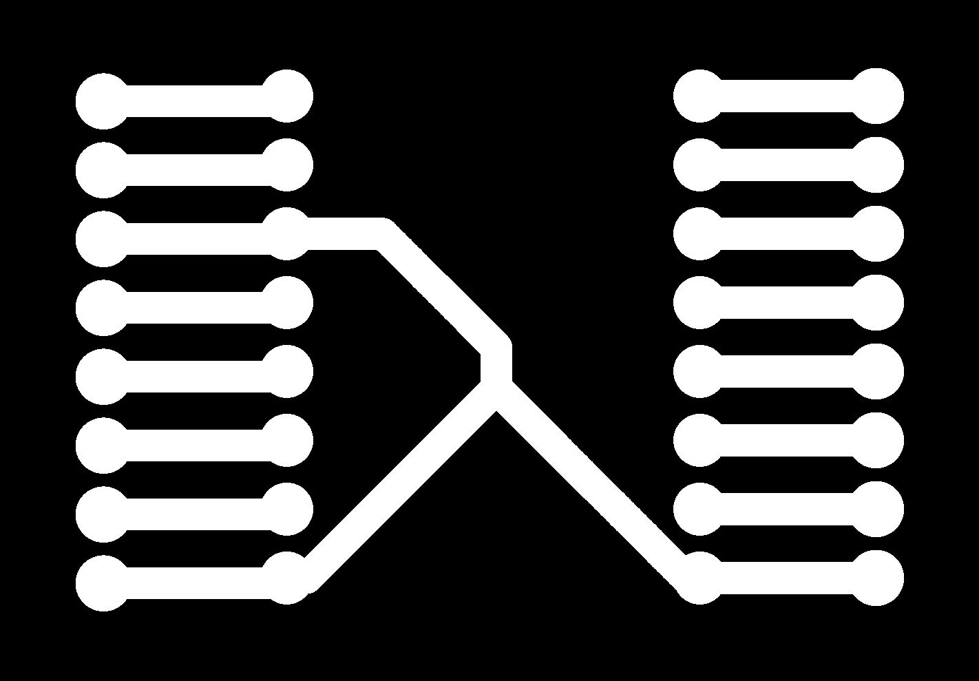 PCB traces for the motor driver interface board