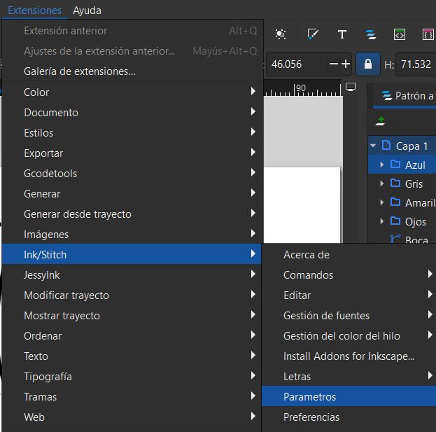 Access Stitch Parameters
