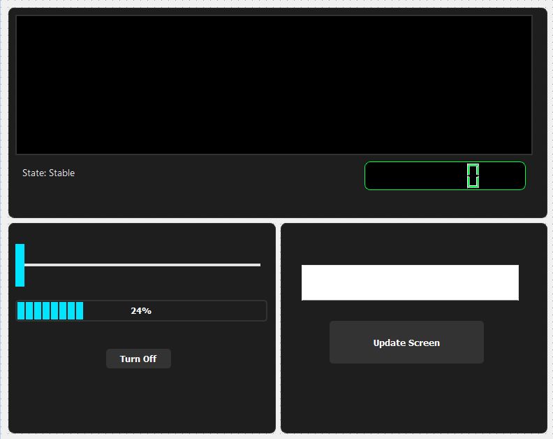 Final completed user interface layout
