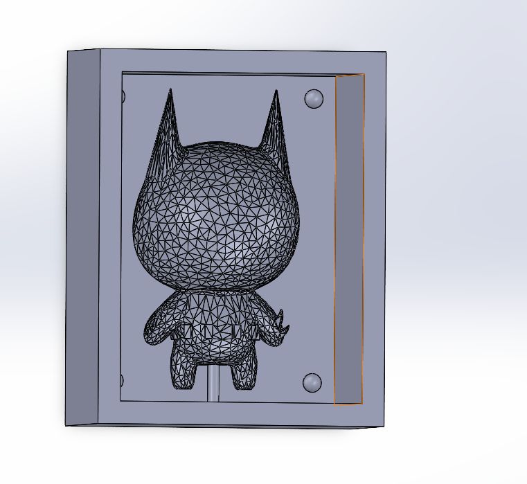 Final view of the second mold half