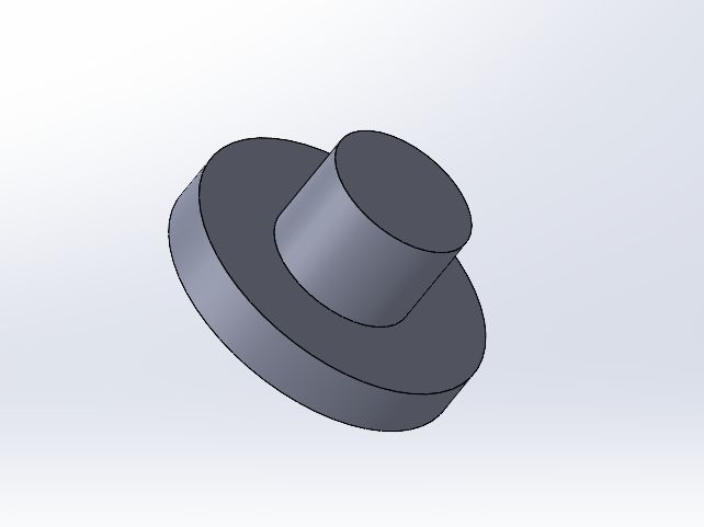 Transparent CAD view highlighting the internal nut placement