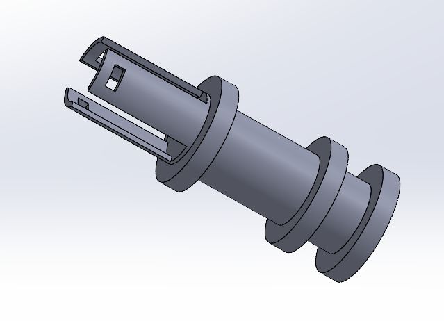 Central guide tube with mechanical stoppers and anti-rotation tabs