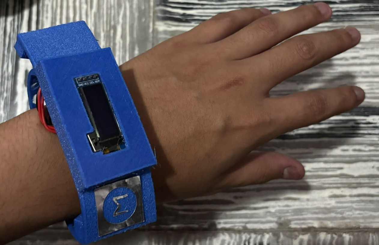 Wearable with printed cover installed