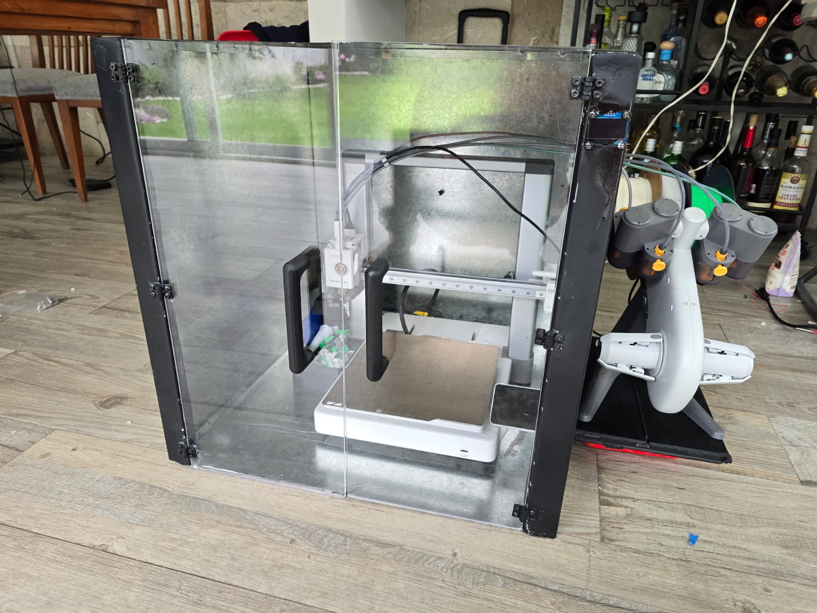 Final assembly of the PrintVault Pro enclosure with all parts mounted together