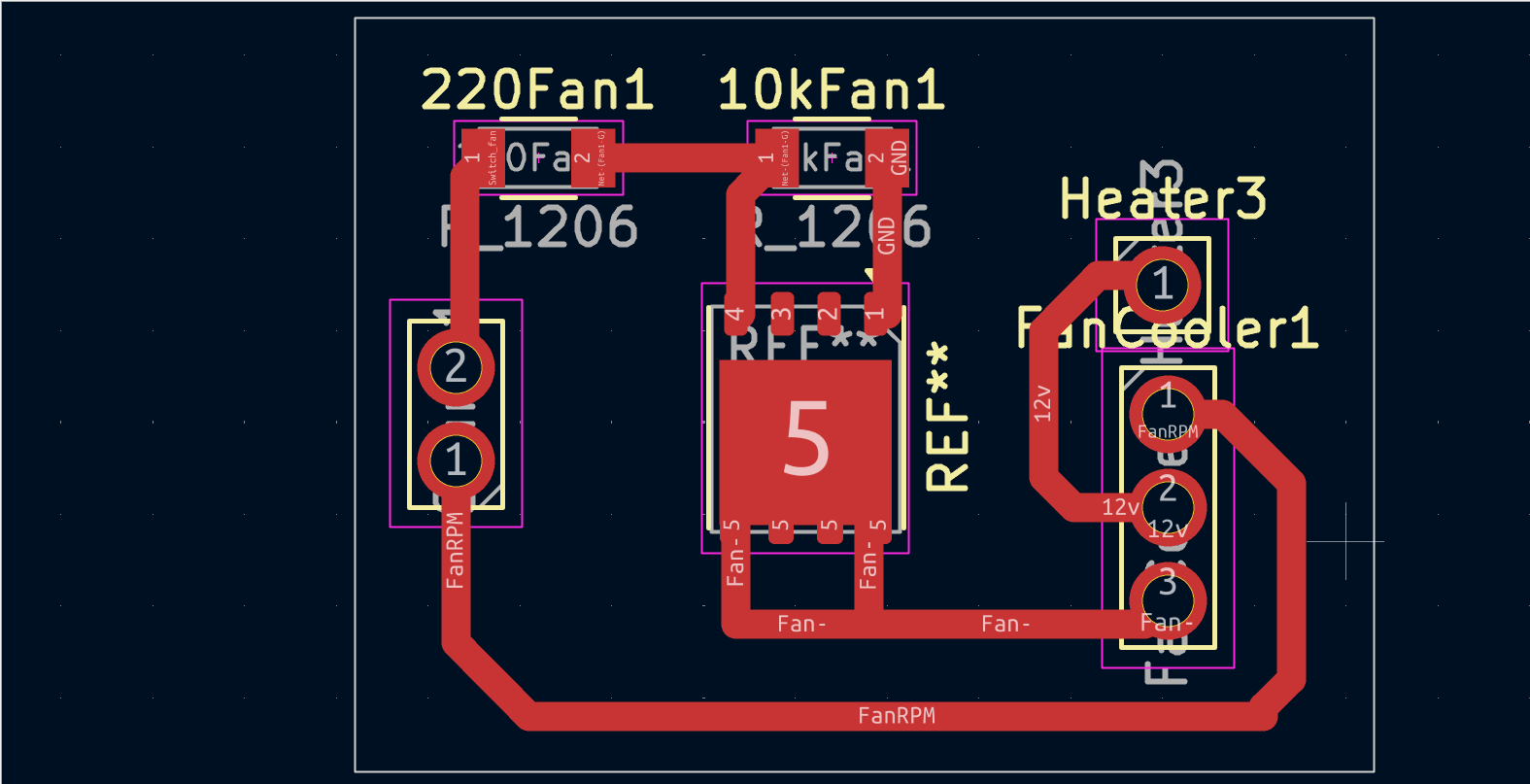 Fan MOSFET driver design (schematic / PCB) with flyback diode for the 12 V fan