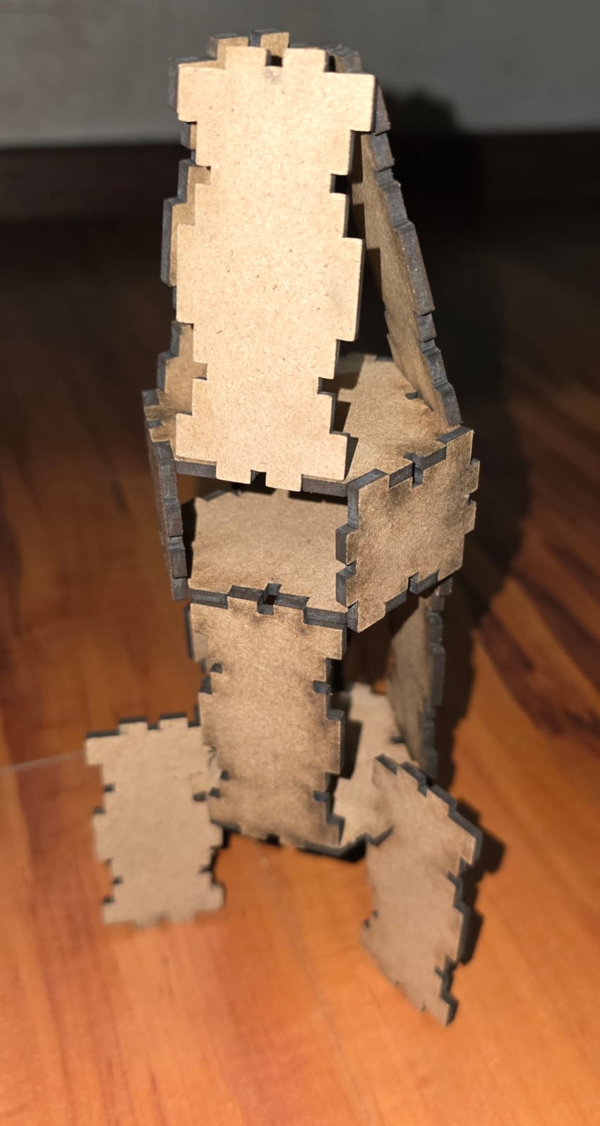 Laser-cut rocket shape