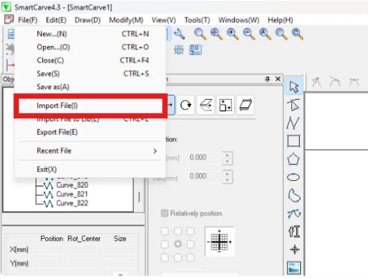 Power and speed parameters in SmartCarve