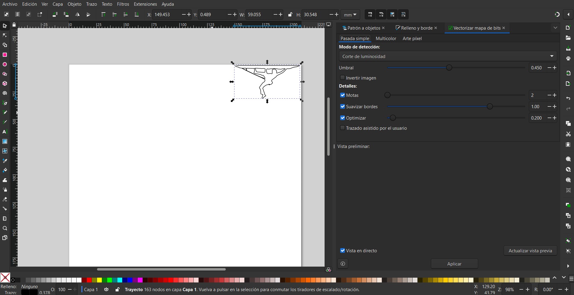 Vectorized climber design in Inkscape