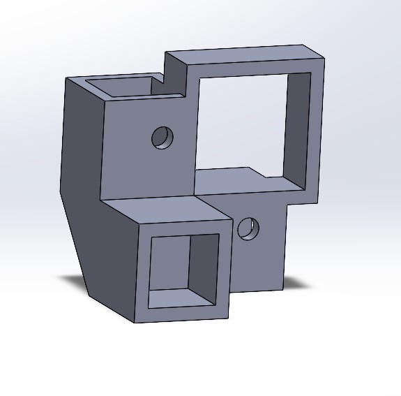 Main corner part in SolidWorks