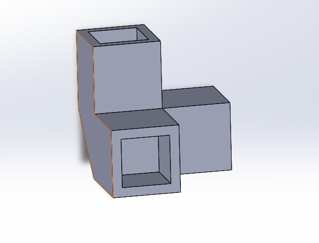 Base corner part in SolidWorks